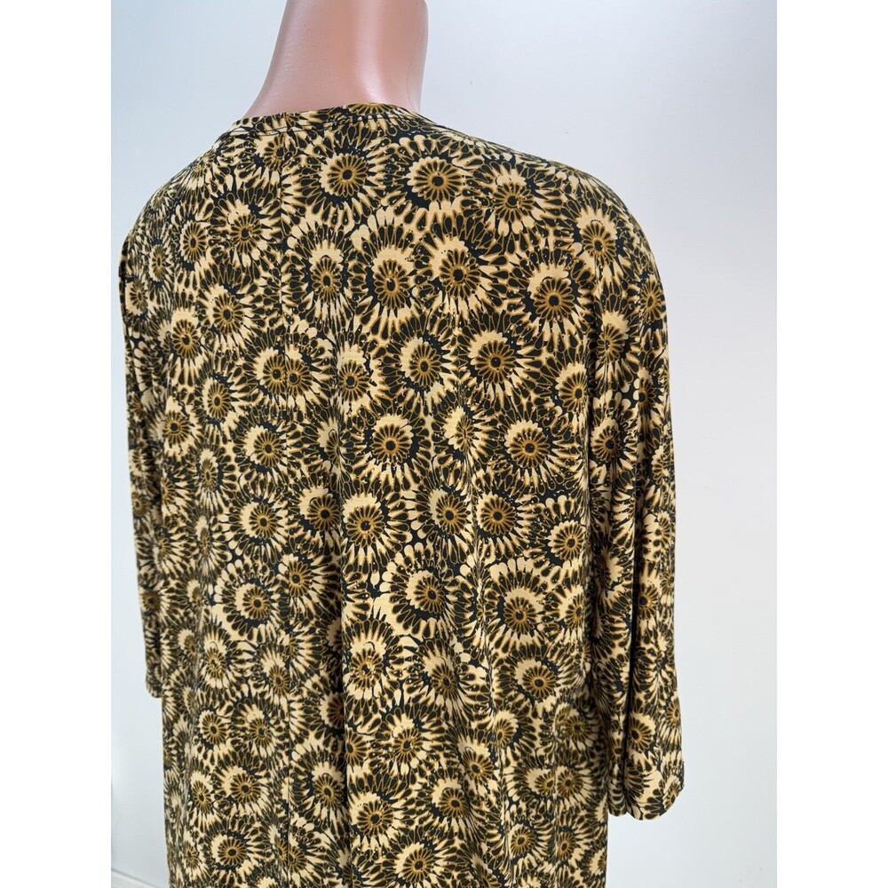 LuLaRoe Open Front Kimono Cardigan Womens S Sunflower Print Navy Yellow Boho - Picture 7 of 12